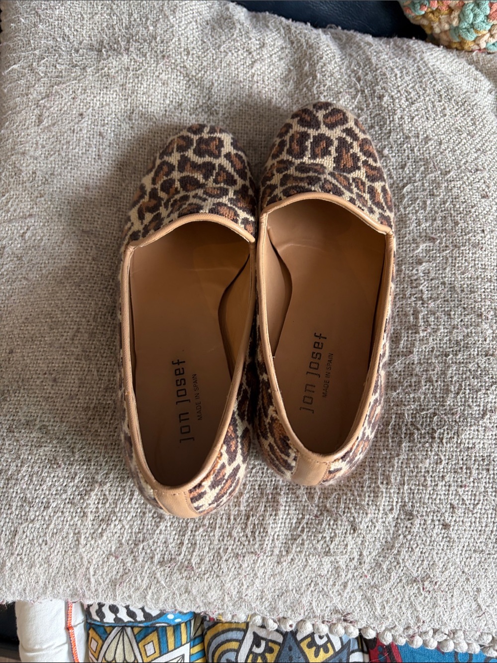 Jon Josef Leopard Print Ballet Flats - Tan/Brown